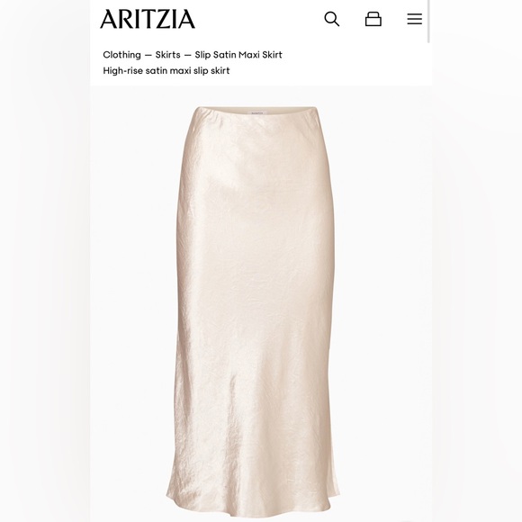 Aritzia Babaton Slip Satin Maxi Skirt - Picture 1 of 3